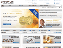 Tablet Screenshot of proaurum.de